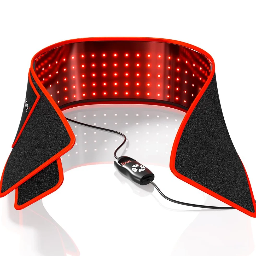 Bestqool Tappetino a Luce Rossa, 660nm & 850nm, Triple-Chip, 3 Modalità, 4 Livelli di Intensità, Modalità Pulsata 10Hz, Portatile, Alta Qualità, 21W