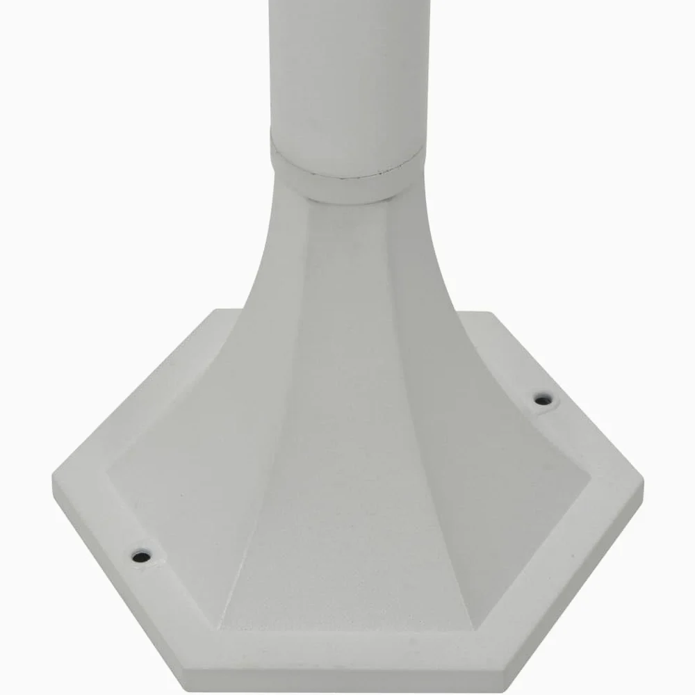 vidaXL 6X Lampioni da Giardino E27 Alluminio Bianco Luce da Esterno Lanterna