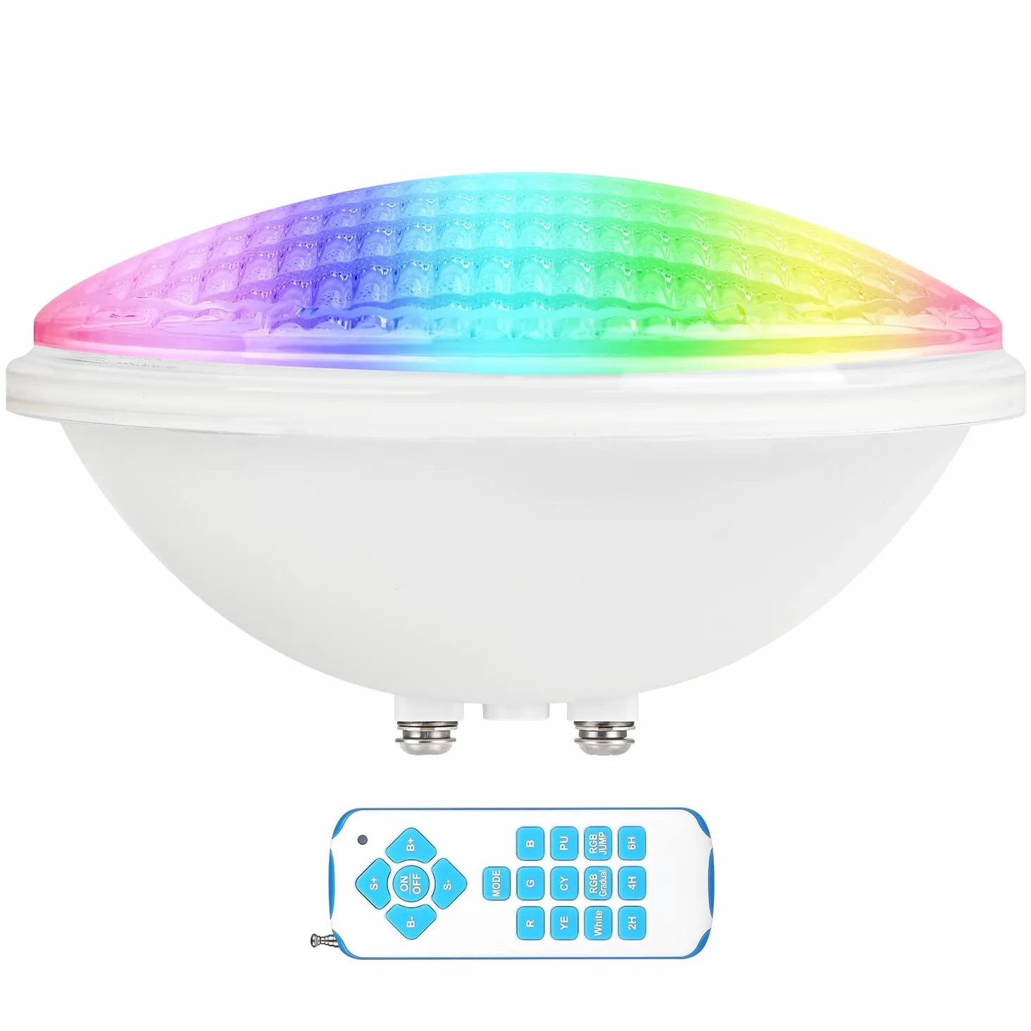RGB Poolbeleuchtung, 54 W PAR56 Pooscheinwerfer Timing 2/4/6H con telecomando, lampada da piscina IP68 impermeabile, 12 V AC/DC