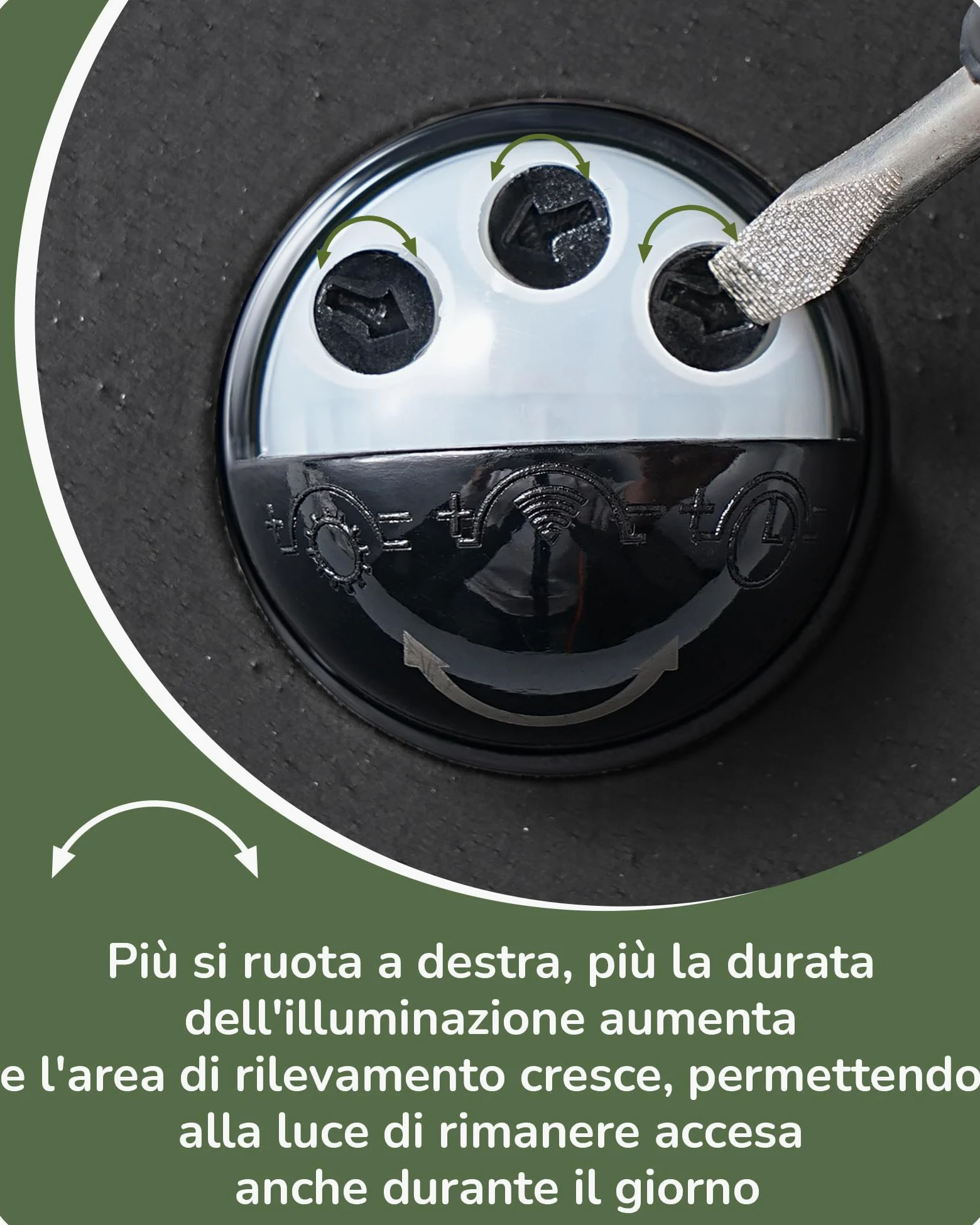 EDISHINE Lampada da Parete Esterna, Sensore di Movimento, E27, IP44, Nero