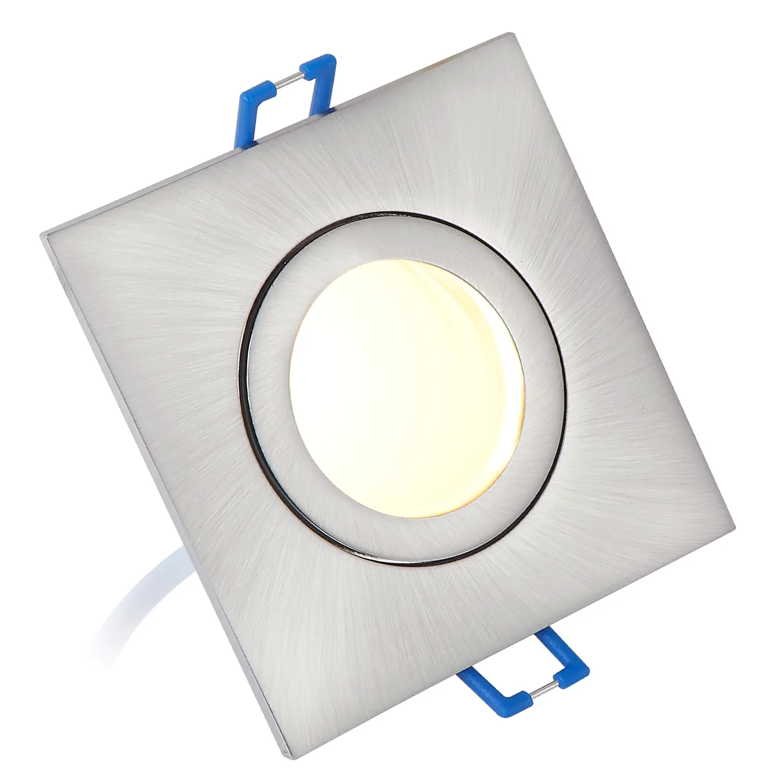 HCFEI | Faretto da incasso a LED 5W | 35mm di profondità d'incasso | Ø60mm di diametro del foro | Faretto regolabile per soggiorno, bagno | 230V | IP44 | Bianco caldo 3000K | SET 6