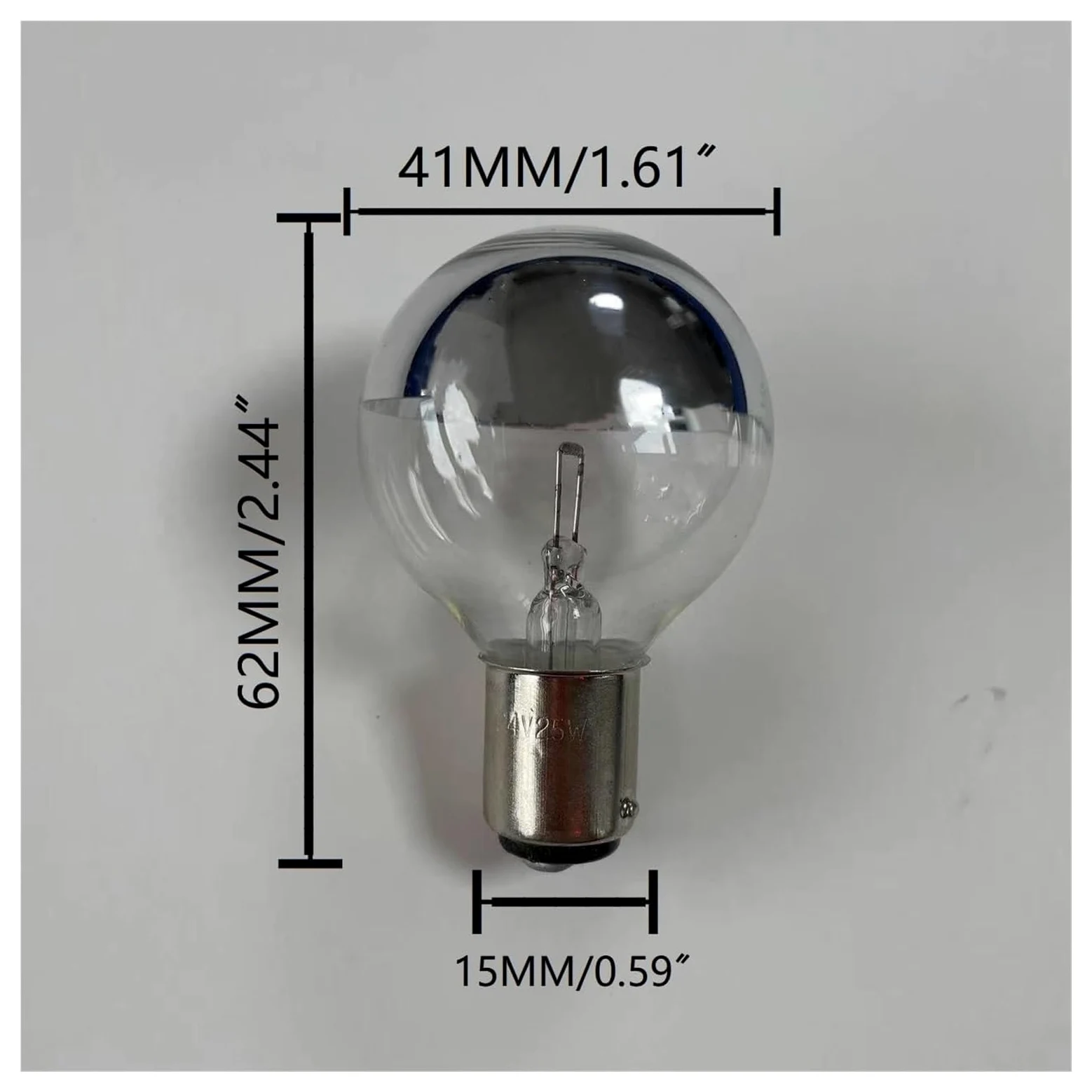 10 Pezzi 24 V 25 W 50 W Doppio Contatto BA15d Lampada Adatta for lampade chirurgiche 24 V 25 W H016164 Mezza Ciotola Argentata Lampadina Senza Ombre(24V 25W)
