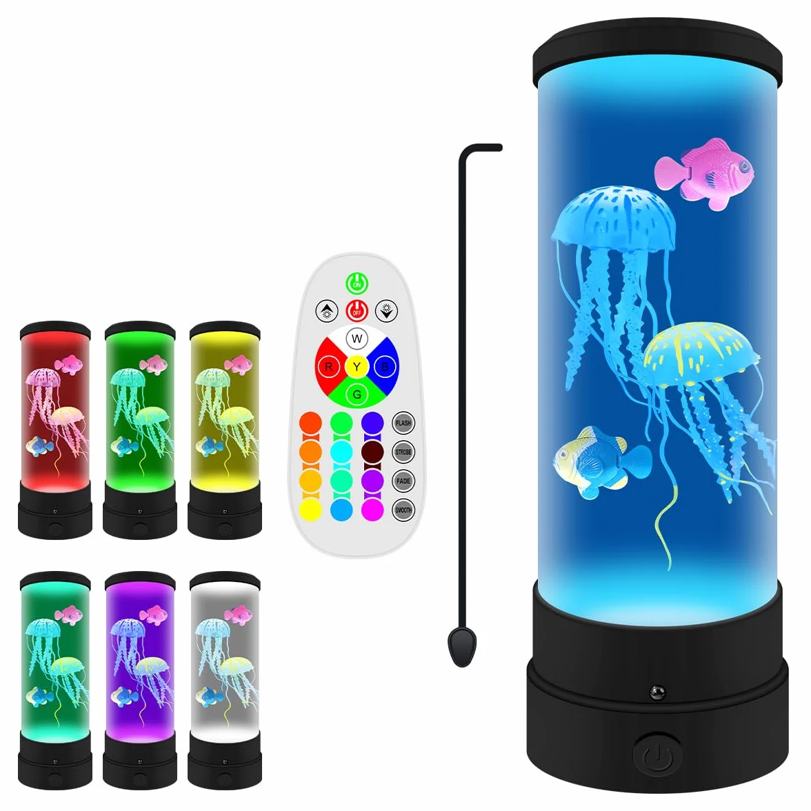 Medusa Lampada Lava Led, Tranquilla Stato d'animo Medusa Acquario, 16 Colori che Cambiano Telecomando Lampada Elettrica per Meduse per Decorazioni per la casa e Regali per Adulti e Bambini