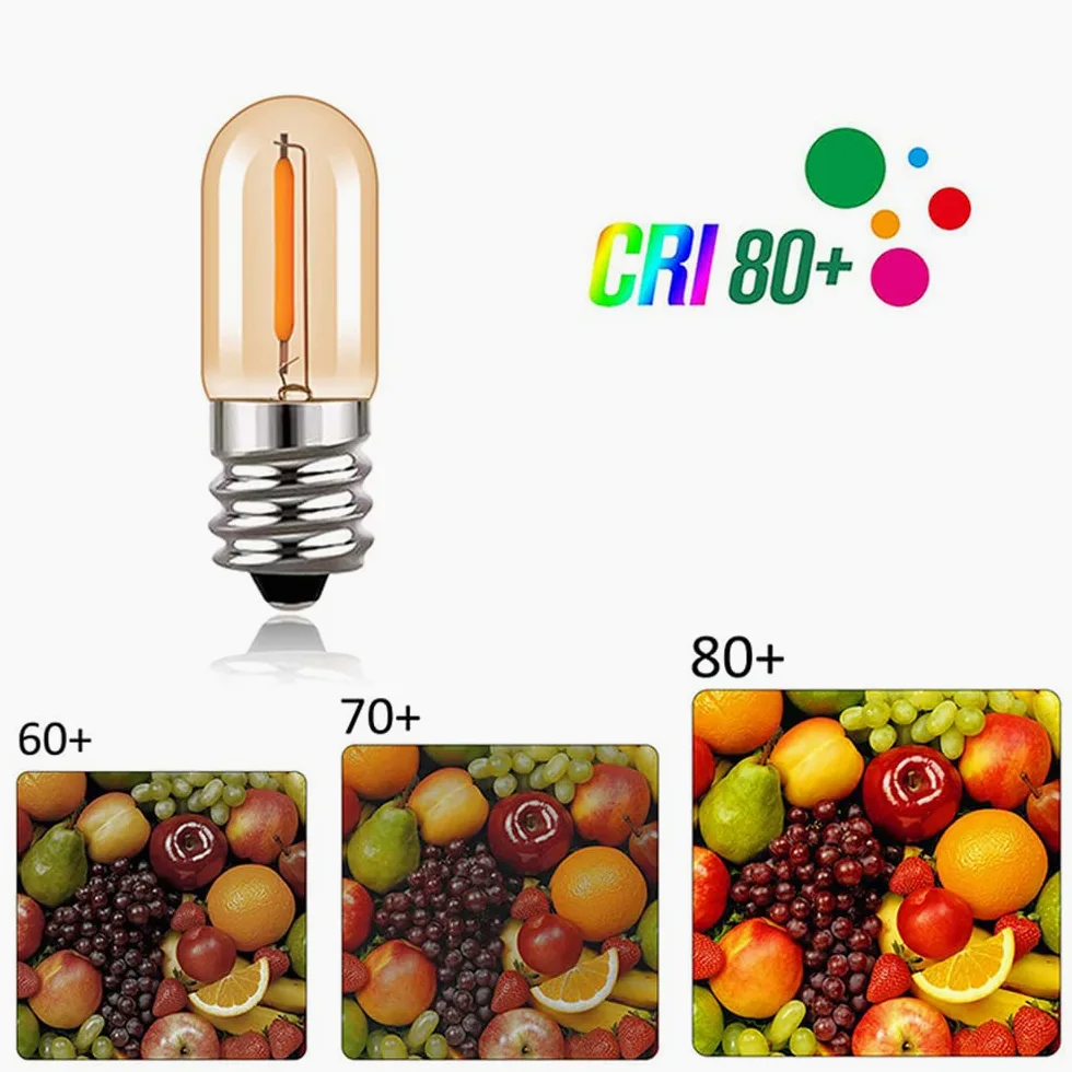 RYTM (Confezione da 20) Lampadine a LED, Lampadine Edison vintage con base E12/E14, Lampadine piccole a filamento LED antico T16, Dimmerabile da 0,6 W CA 100 V-230 V (Warm Yellow Light 2200k)