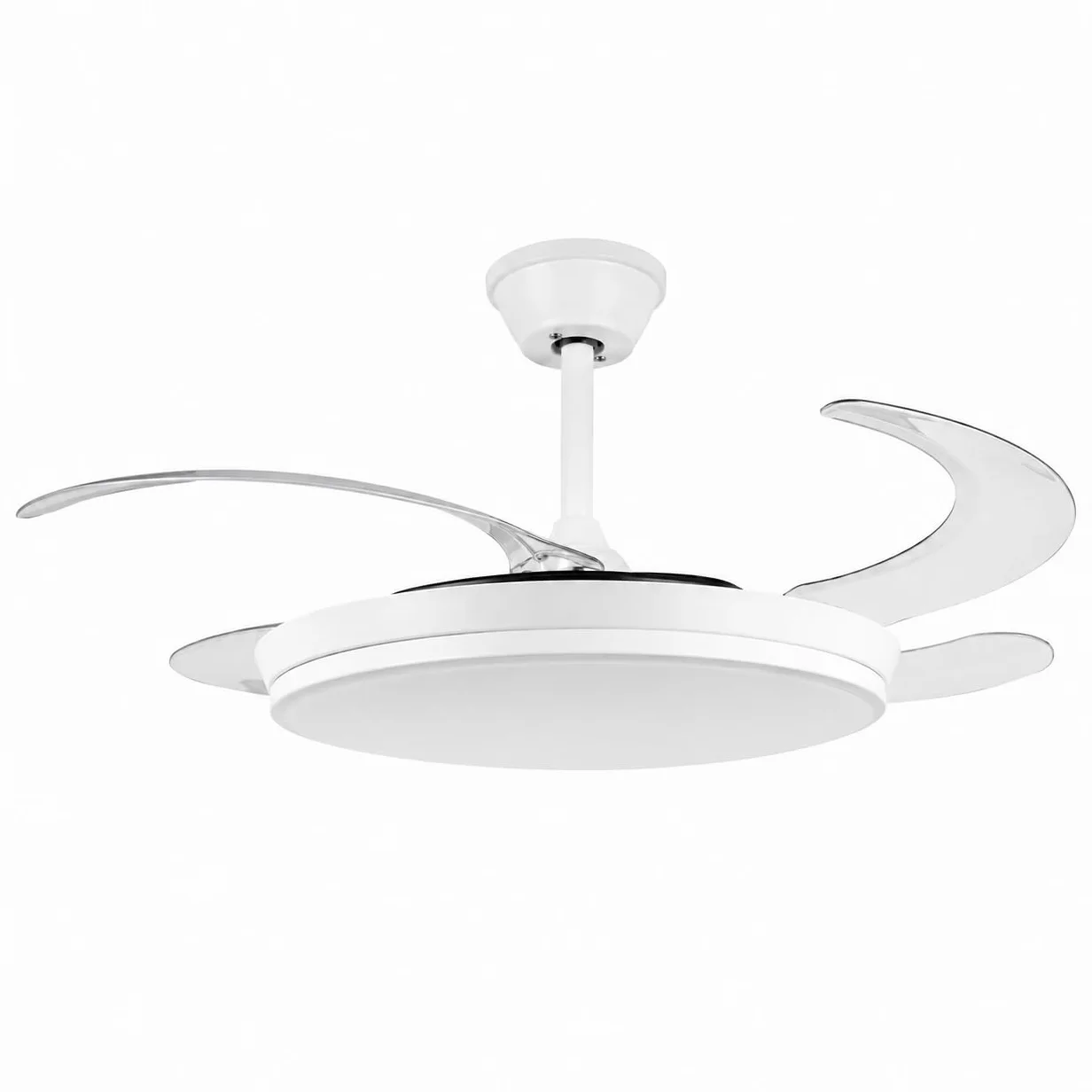 Ventilatore da Soffitto con Luce LED 36W e Telecomando | Pale Retrattili 106 cm | 6 Velocità Motore DC | CCT 3000K 4000K 6500K | Lampadario Ventilatore Moderno