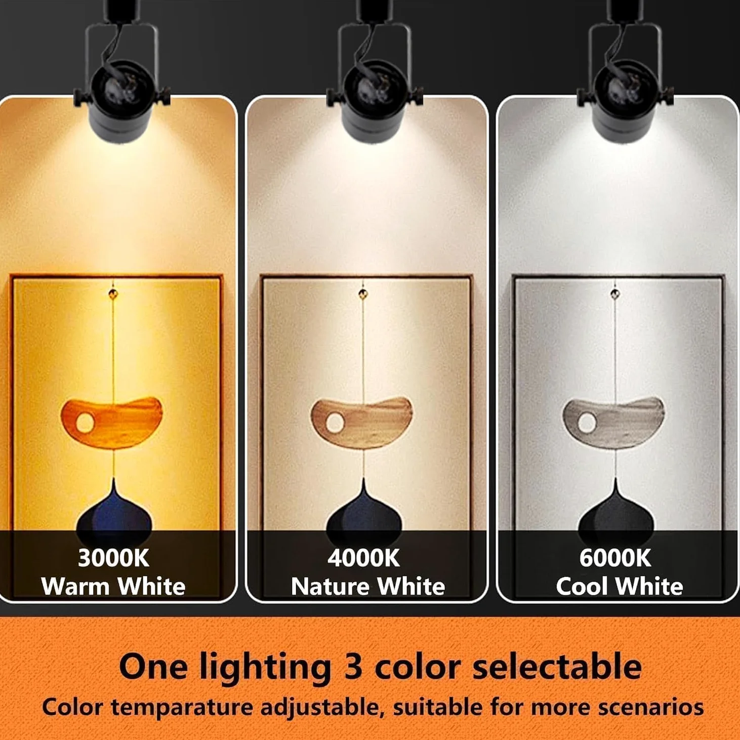 Set di Illuminazione LED Nero Regolabile di Luminosità Bravsekai, Testa per Binario GU10 10W 3CCT con 2x1m Binario Tipo H, 3000K/4000K/6000K Regolabili, Faretti da Soffitto Commerciali con 6 Lampade G