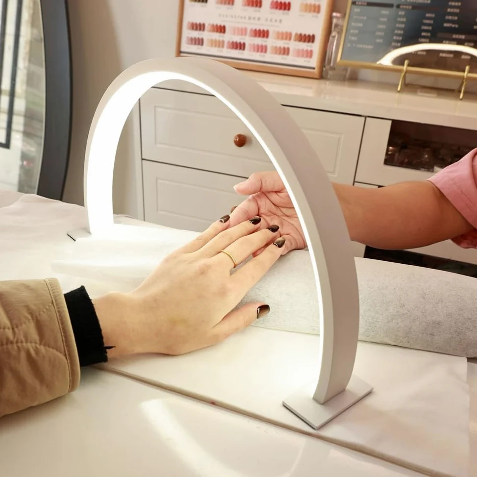 Mezza Luna Luce per Ufficio Unghie Lampada da Scrivania USB per Unghie Ciglia Tatuaggio Sopracciglio LED Tavolo Lampada da Lavoro Ufficio A