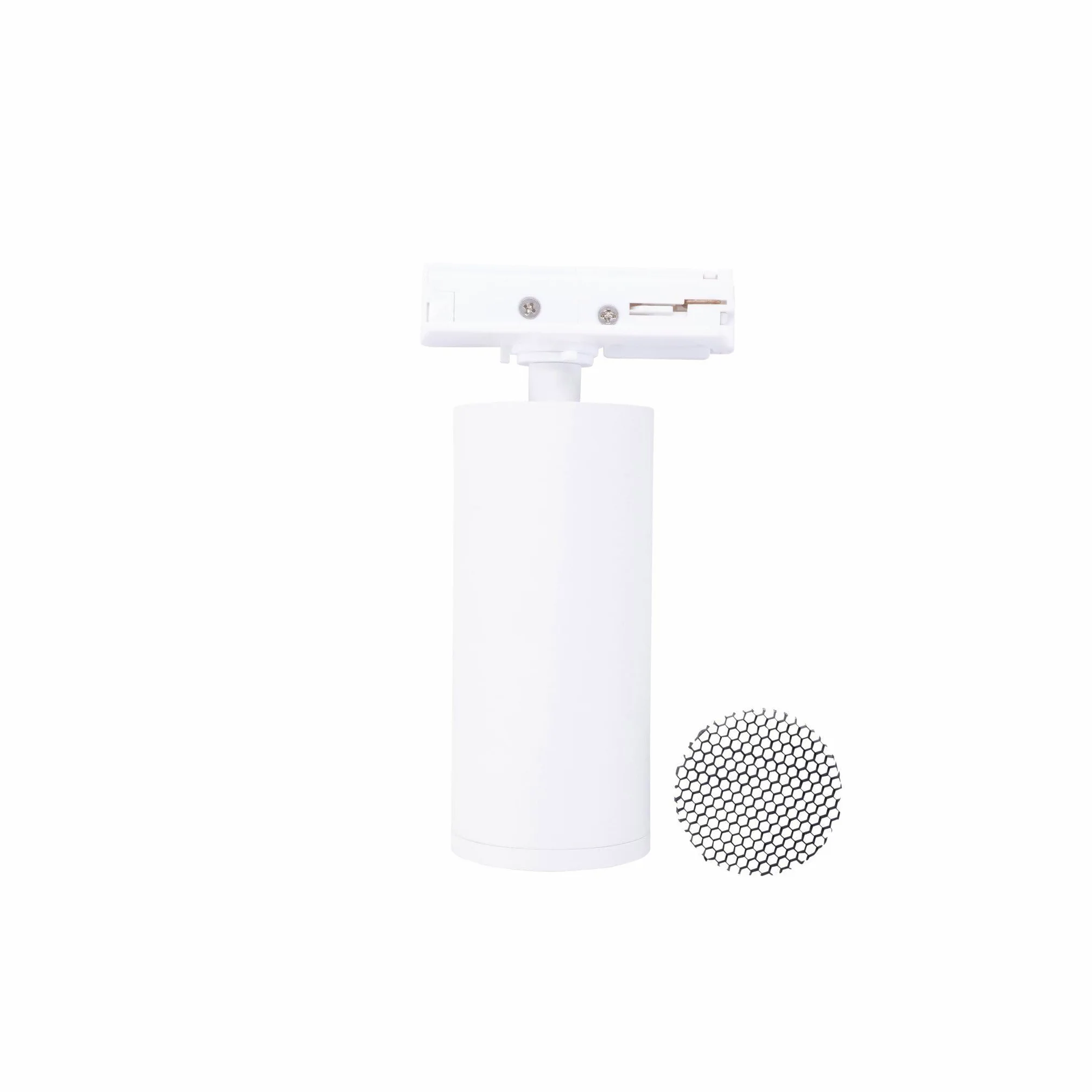 Ledvion - Faretto a Binario, Binario Monofase, Solo illuminazione del binario, Bianco, 1x spot GU10 orientabili, Plafoniera led soffitto, lampadario cucina, faretti led, plafoniera moderna