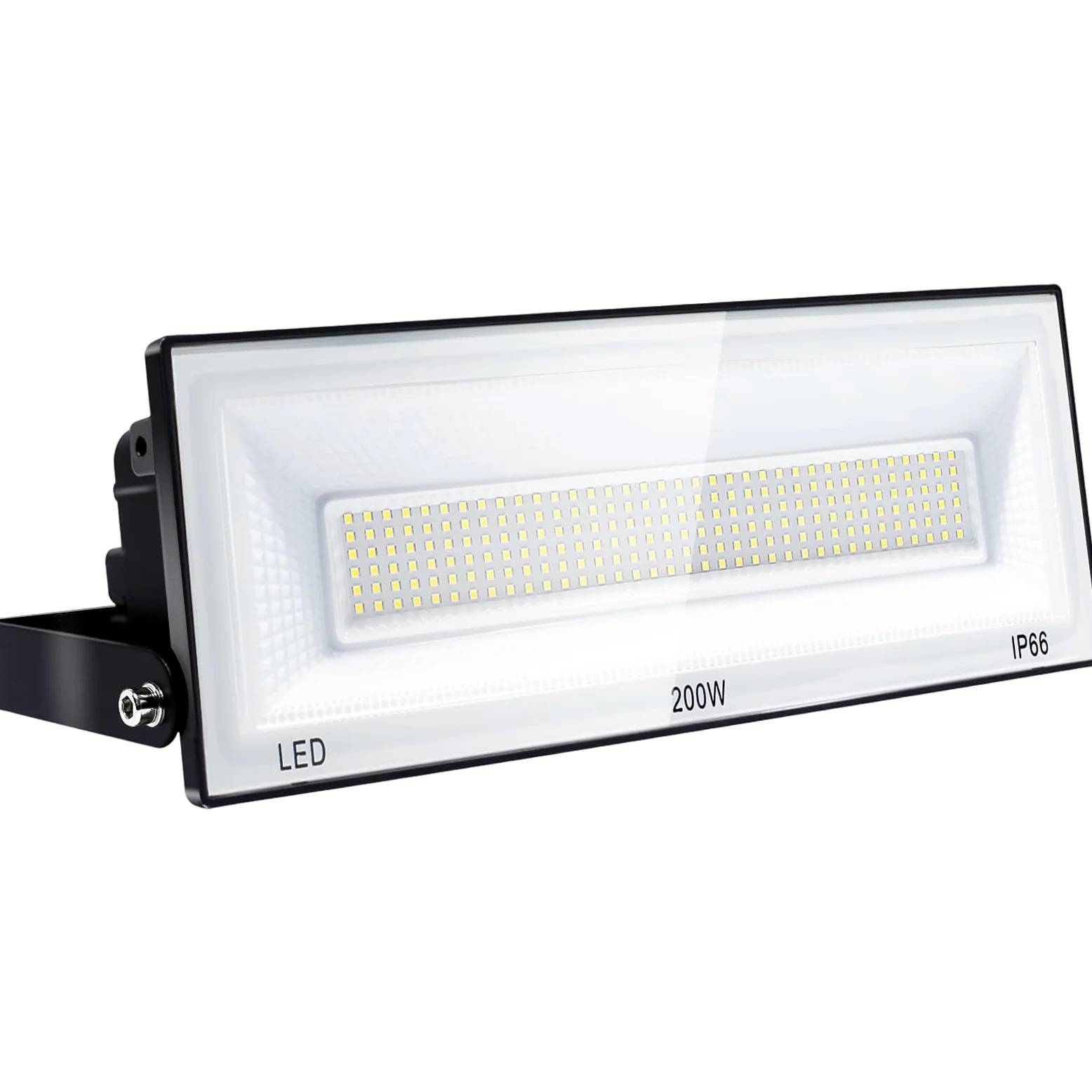 CREATESTAR 200W Faretto LED da Esterno, 24000LM Super Luminoso Proiettore LED da esterno, 6500K Luce Bianco Freddo, IP66 Impermeabile Faretti LED per Giardino, Garage, Stadio, Campo Sportivo