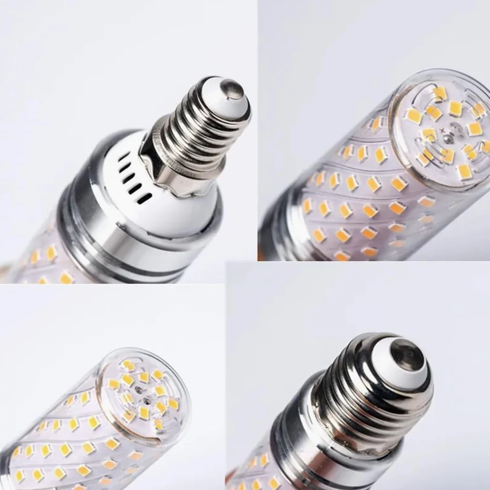 lampadine 50 pz. AC110~220V 1 2W. E27 / E14 LED Lampada GUIDATO Lampadina SMD2835. Lampadina di Mais 8. 6. DS ad Alta luminosità lampadario Candela Candela Cristallo Luce Decorazione della casa(E14,