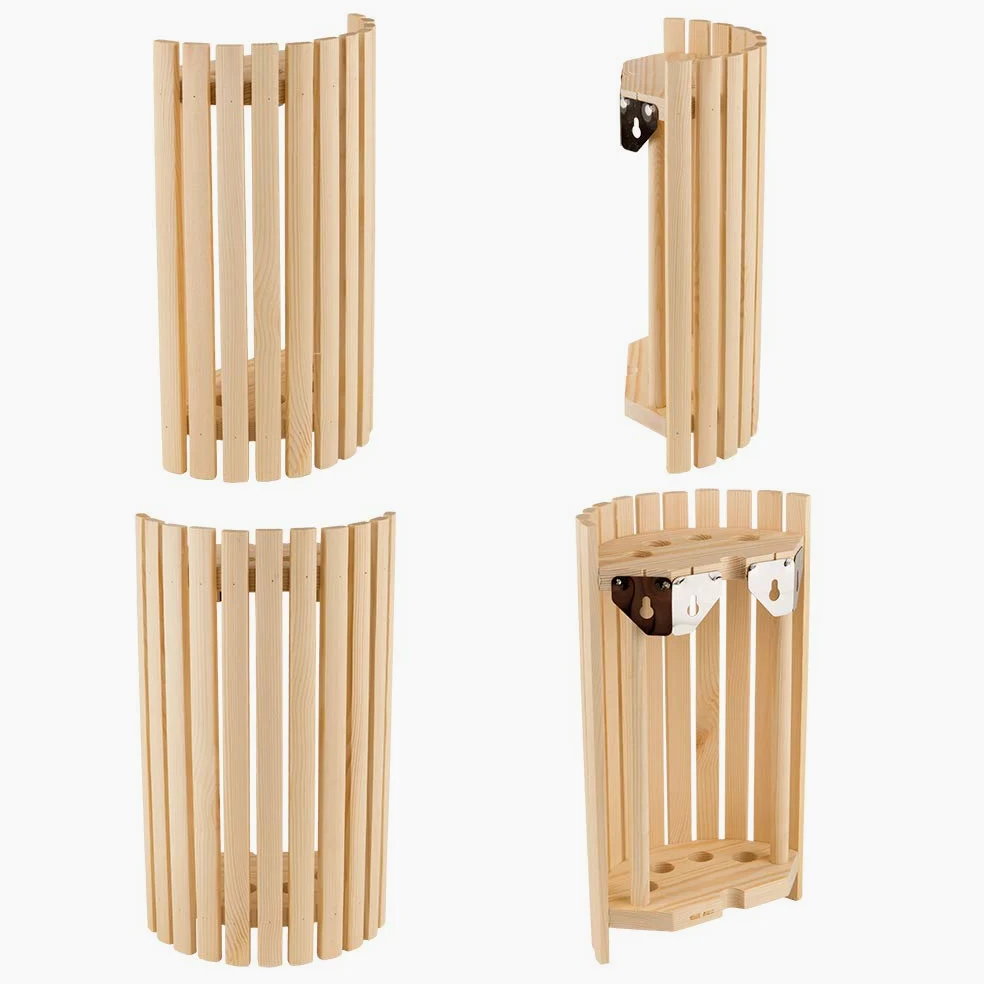 Kit di Illuminazione per Sauna Paralume Sawo 914-VP in Pino con Lampada Sauna E27 IP54 e Cavo Siliconico 5m SiHF