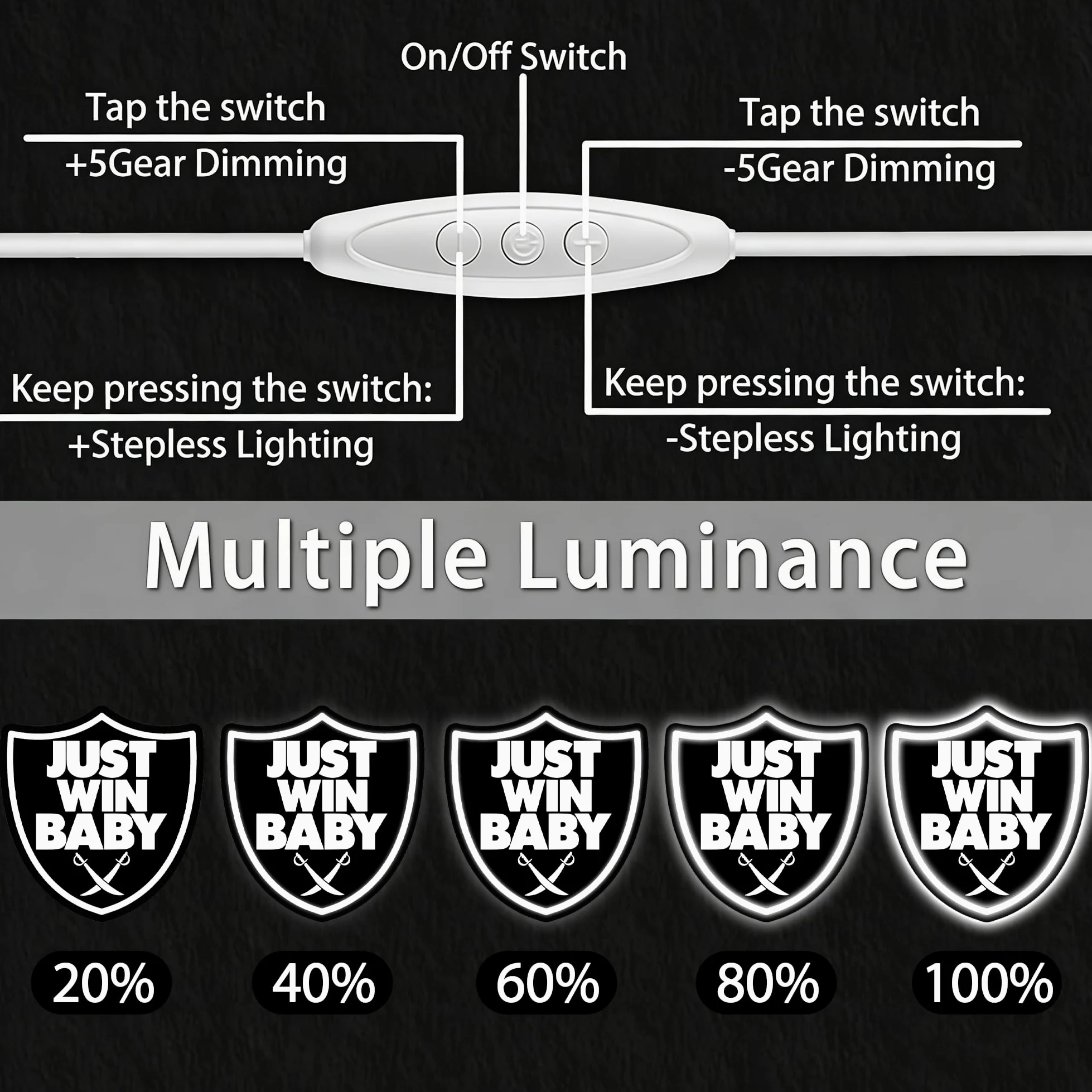 Targa al neon della squadra di calcio, con luce a LED dimmerabile, con logo Merch, alimentata tramite USB, per decorazione da parete, camera da letto, sala giochi, regalo di compleanno per bambini e