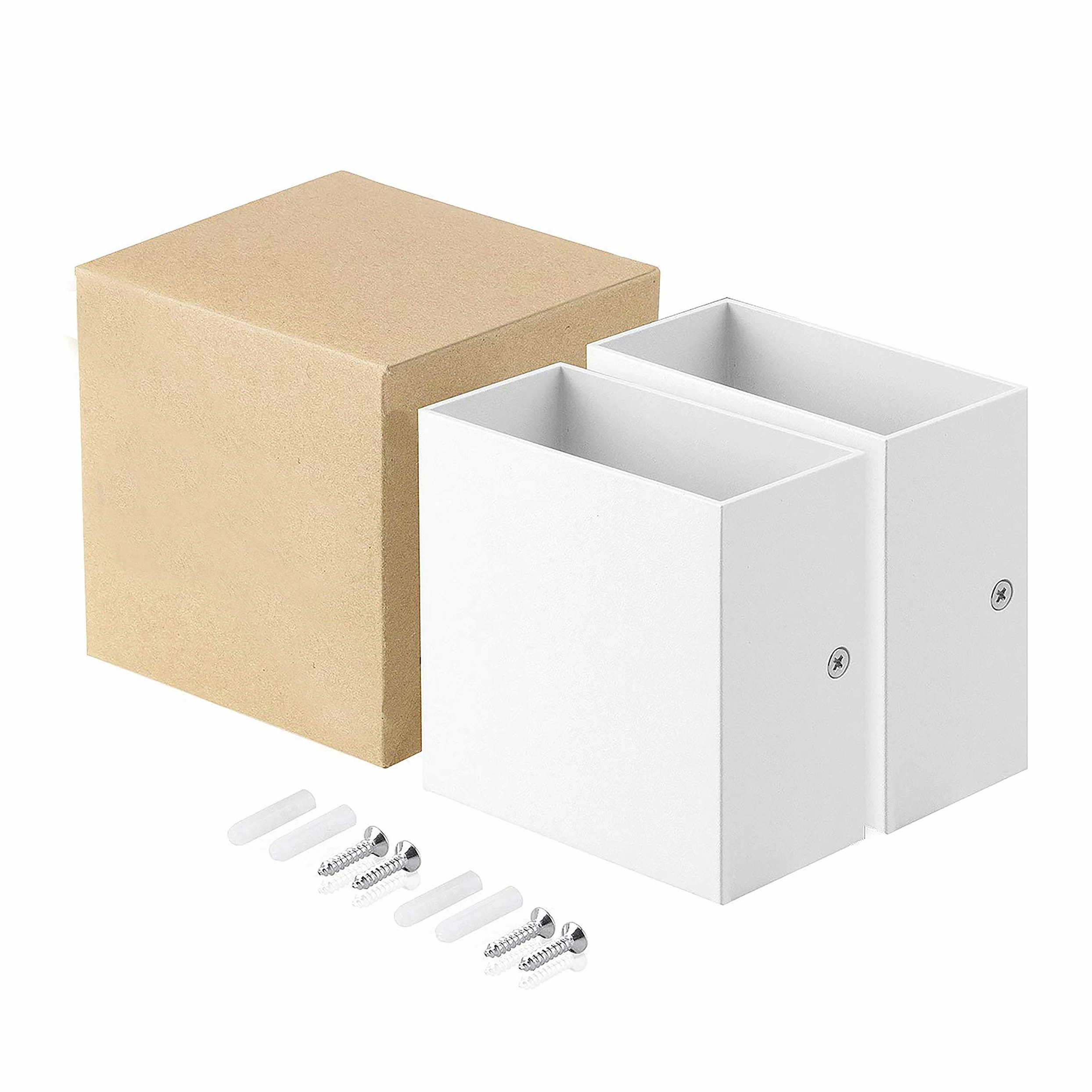 Applique da Parete Interno Moderno Led, 2 Pezzi 7W Lampada da Parete in Alluminio Bianco Caldo 3000K Lampada da Muro per Salotto, Bagno, Camera da letto