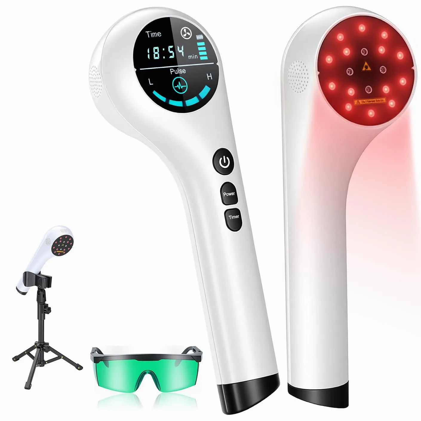 VAYALT Red Light Therapy, Lampada Infrarossi con Timer,Terapia a Luce Rossa per Pelle Migliorata, Sollievo dal Dolore, Recupero Rapido, 650/808nm Terapia Luce Rossa, Lunghezza D'Onda Luce Rossa (B)
