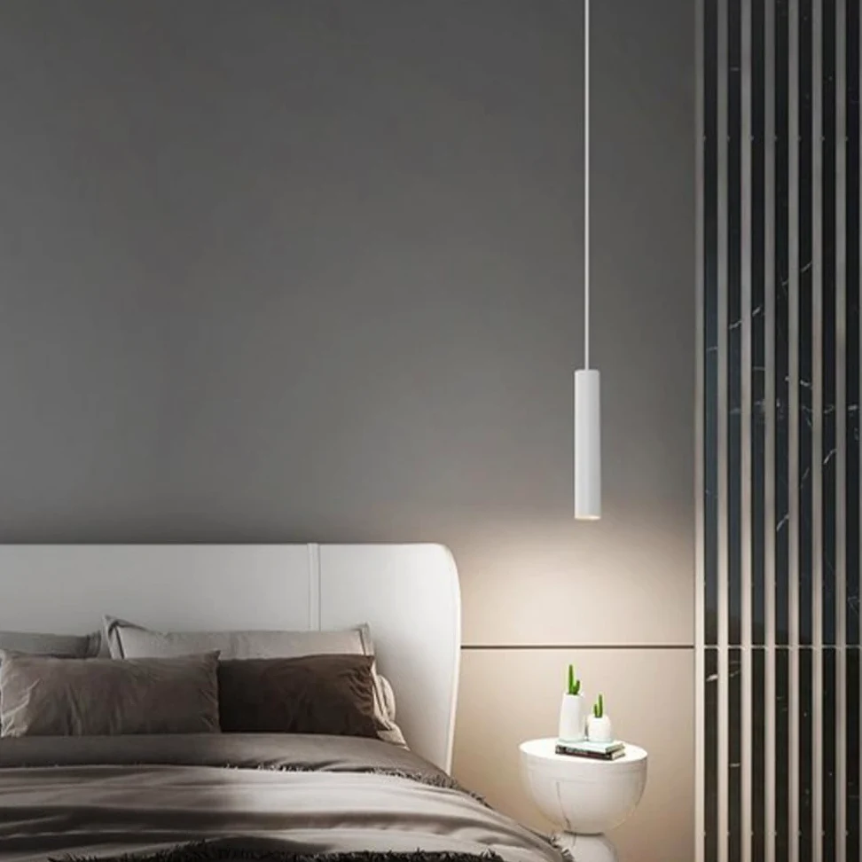 2 Pezzi Lampada a sospensione LED Lampadario Moderno Design Minimalista Lampada da soffitto LED Bianco Plafoniera Alluminio per Sala da pranzo Camera da letto Soggiorno Ristorante