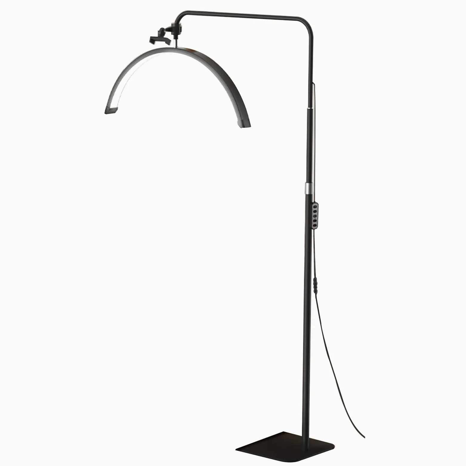 Lampada Da Terra Per L'estensione Delle Ciglia, Luce Di Bellezza Mezzaluna LED Per Ciglia, Lampada Per Massaggi E Relax, Dimmerabile 3200K-5600K Con Altezza Regolabile Con Supporto Per Telefono