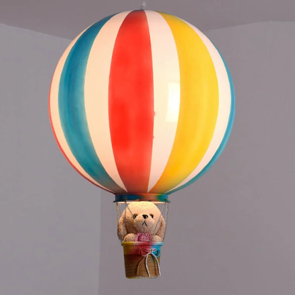 Lampada da soffitto Lampadari a sospensione a forma di mongolfiera, Decorazione boutique Lampada a sospensione a soffitto per camera da letto per ragazzi/ragazze Paralume in acrilico, Lampada a