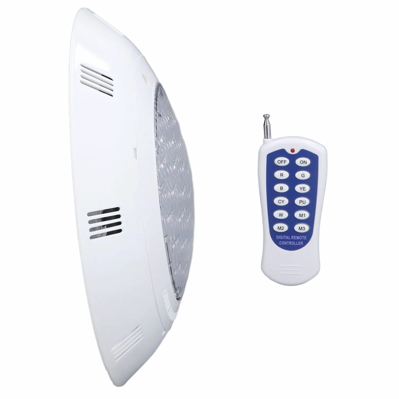 Hyuduo Luce Subacquea per Piscina 54W 18LED RGBW AC12V IP68 con Telecomando per Laghetti Balneabili e Illuminazione Paesaggistica