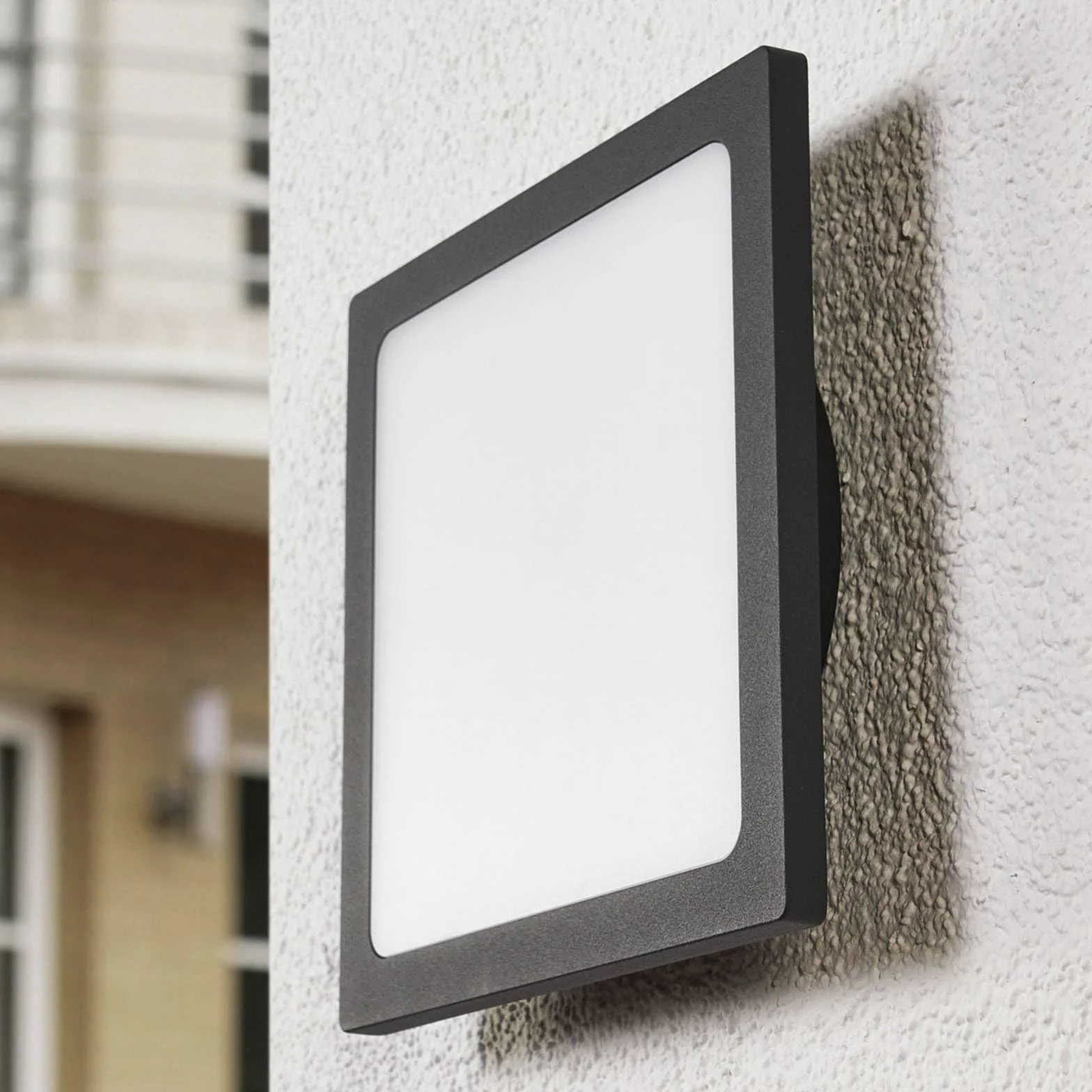 Lucande Plafoniere LED (Moderno) colore Nero, in Alluminio lampadina inclusa lampada da esterni per giardino terrazzo balcone e casa plafoniera