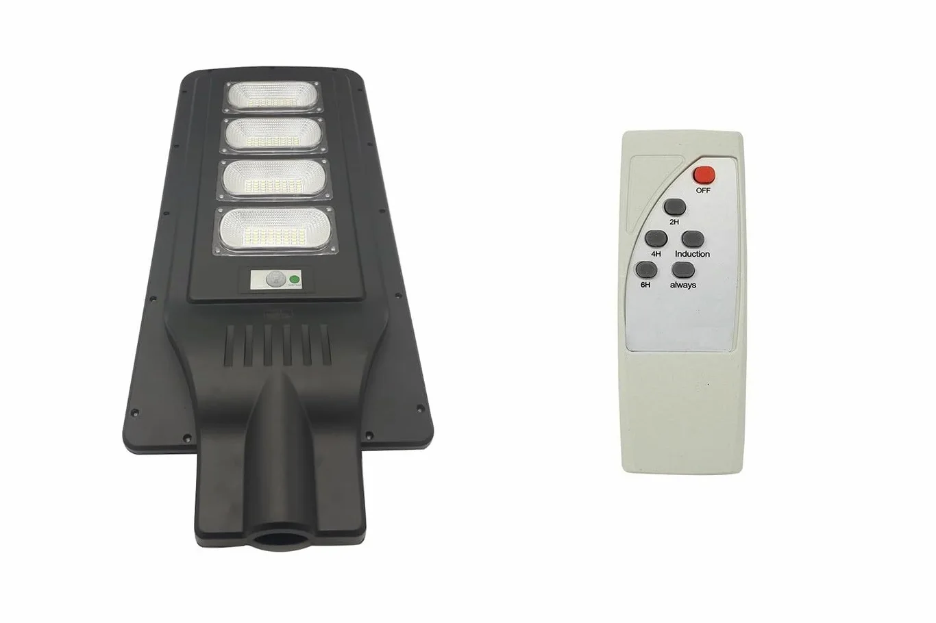 TEMPO DI SALDI Lampione Stradale Faro A Led 400W Con Pannello Solare Crepuscolare E Telecomando