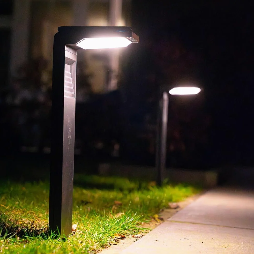 HOFTRONIC Maine 2-pack - Lampada solare da esterno, IP65, impermeabile, illuminazione solare per esterni, faretto solare per giardino, cortile, vialetto, percorso, marciapiede, terrazza