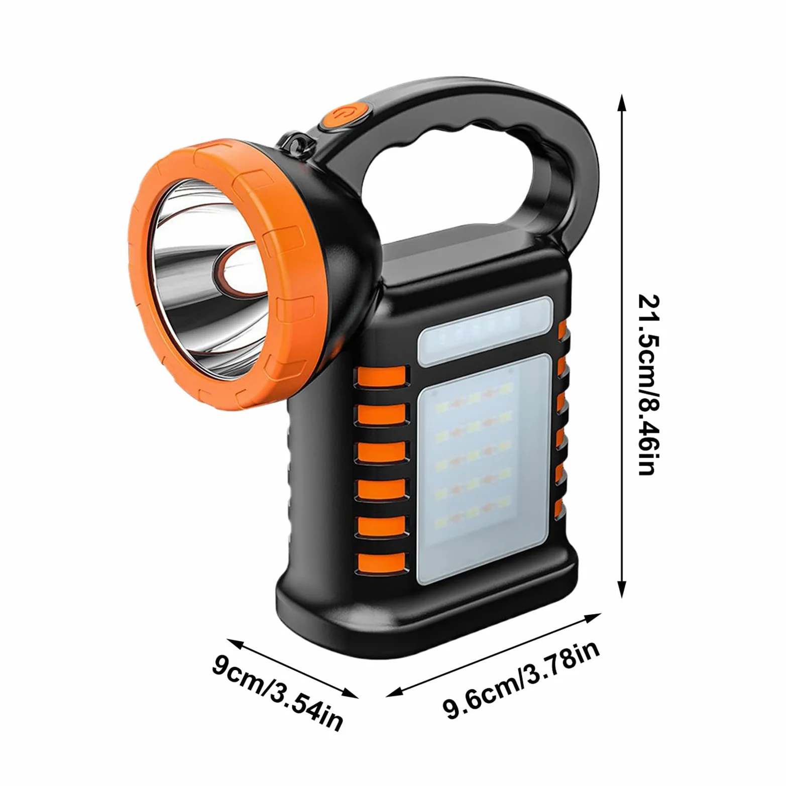 Torcia Solare Lampada Impermeabile Luminosa | Luce da lavoro LED a mano per esterni per Interni Casa Escursioni Pesca Blackout Uso Notturno