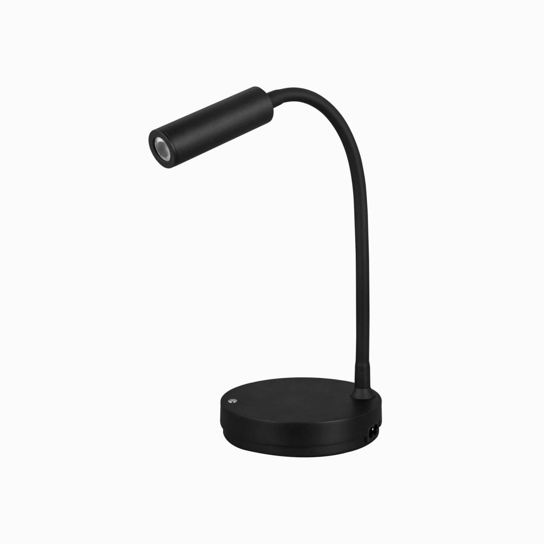 Beneito Faure Lampada da Tavolo Led Stem - 5W, Luce calda, Per scrivania, lettura e comodino, Ricarica Wireless, Testa Orientabile - Colore Nero