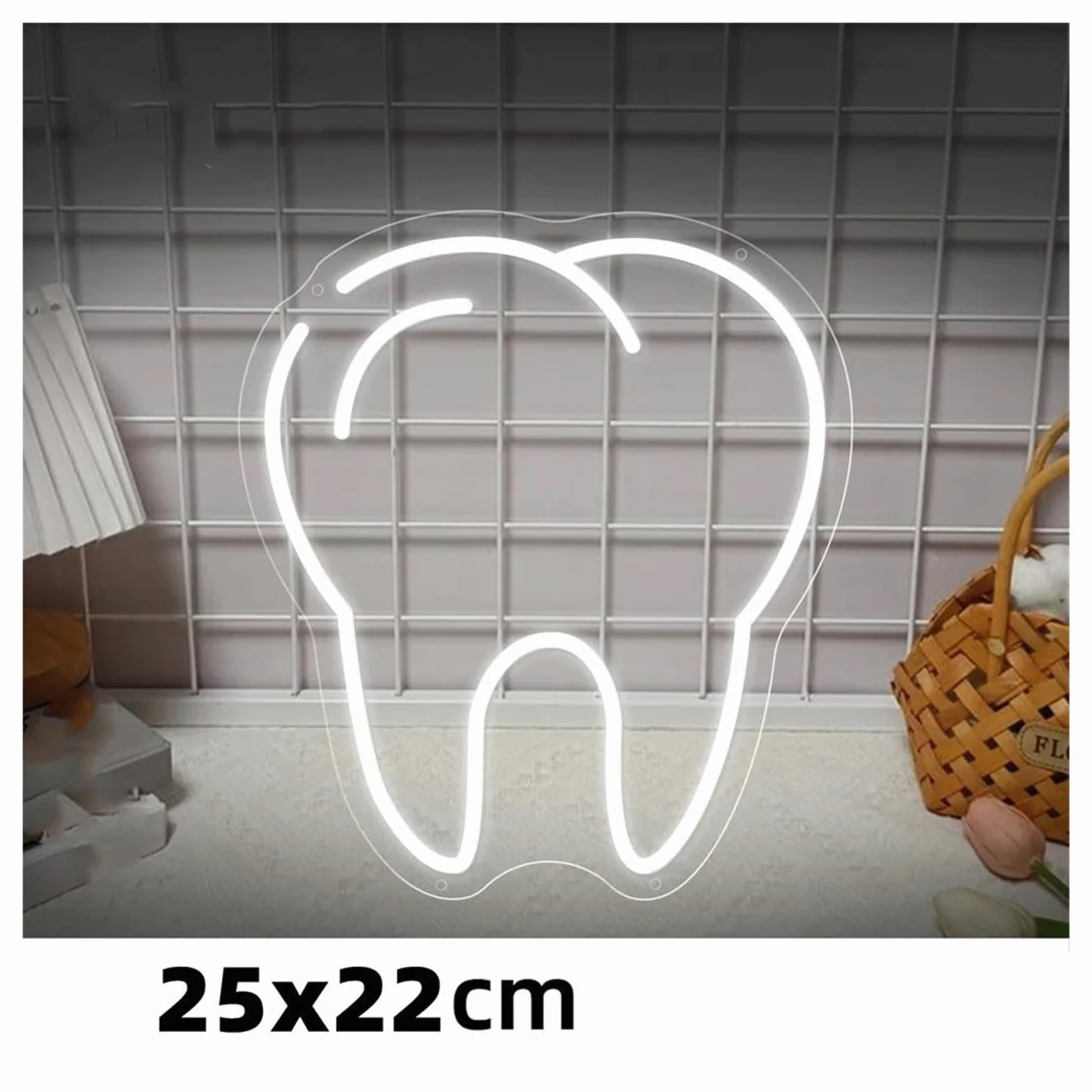 Insegna al Neon Insegne Al Neon A Per La Cura Dei Denti Alimentate Tramite USB, Luci Notturne Per Denti, Luci Da Parete 3D E Decorazioni Per Feste In Camera Da Letto