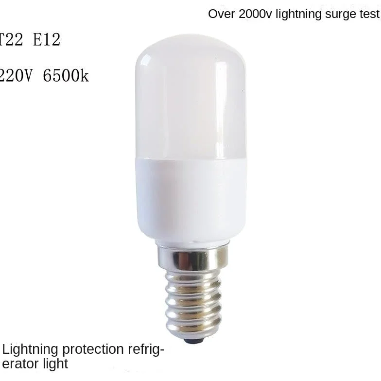JiuRui LED Lampadine 1000 pz/lotto T22 2W LED Frigorifero Luce E12 AC220V LED Personalizzato Lampadina Congelatore (Dimensione : 3000K Warm white)