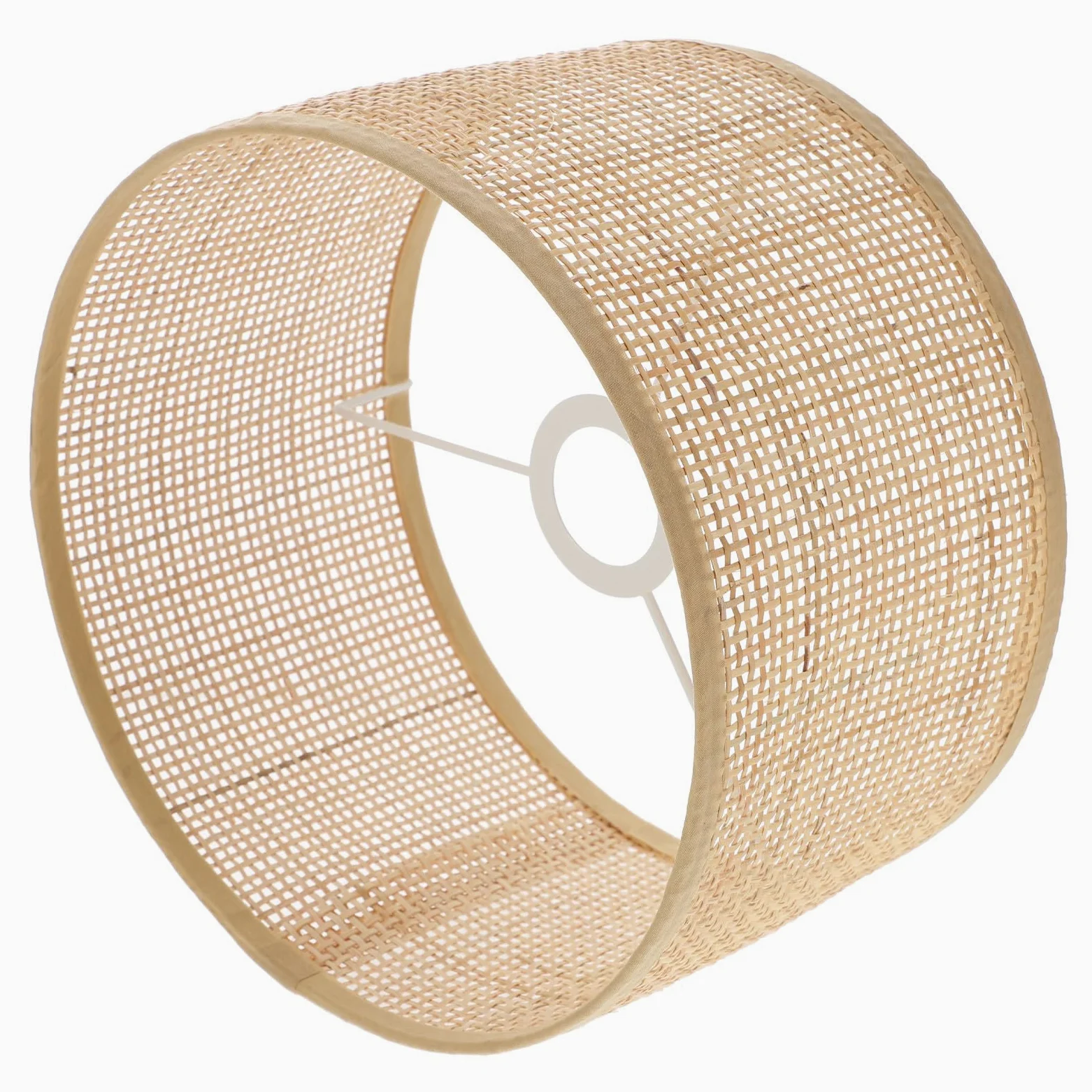 VANZACK Paralume Intrecciato in Rattan a Quadrati per Lampada da Soffitto, Decorazione Rustica Elegante Lavorazione Fine, per Camera da Letto