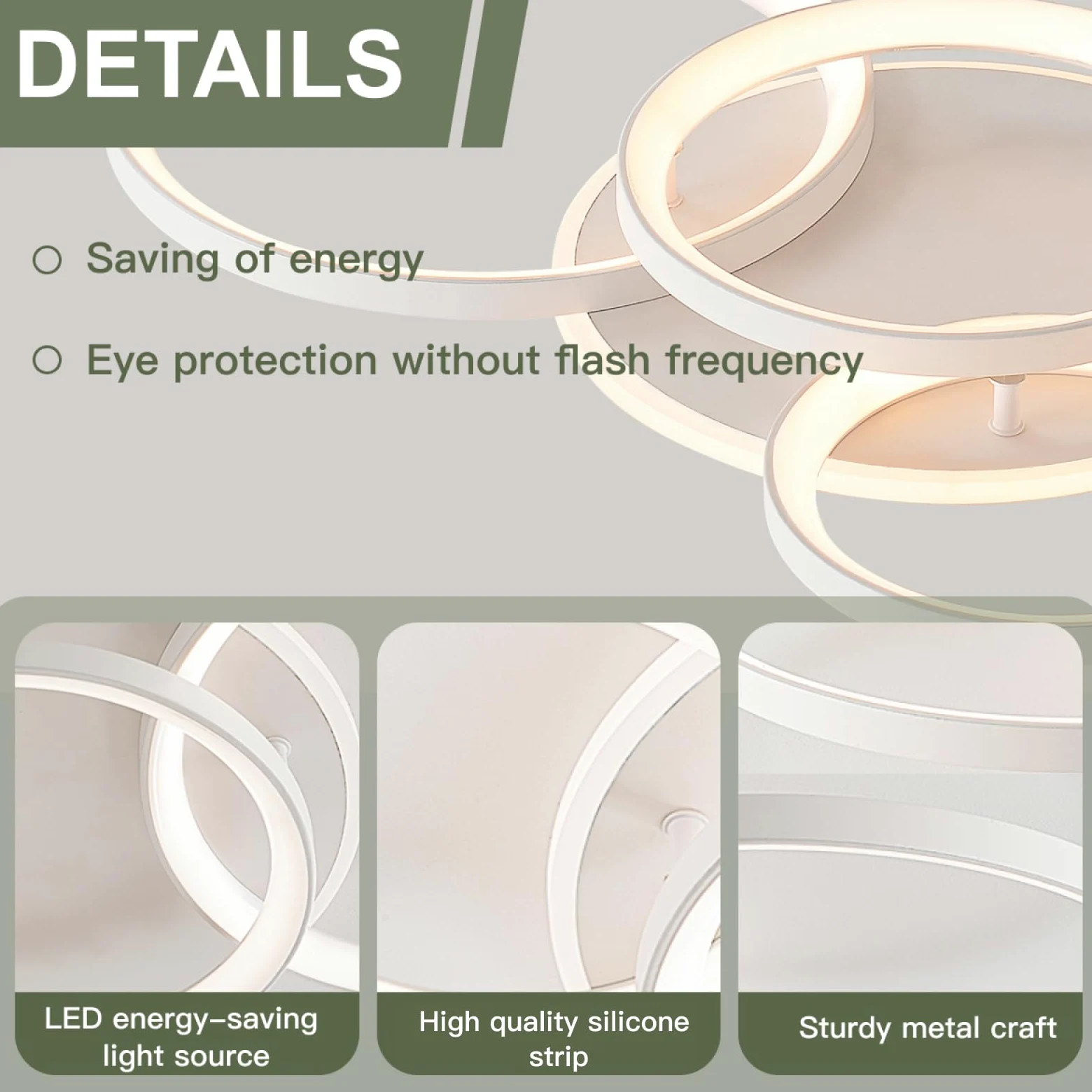 Plafoniera LED Soffitto Moderna, Lampadario Camera da Letto 86 * 60cm，Plafoniera LED Dimmerabile 3000K-6000K per Soggiorno Camera da Letto Sala da Pranzo 75W