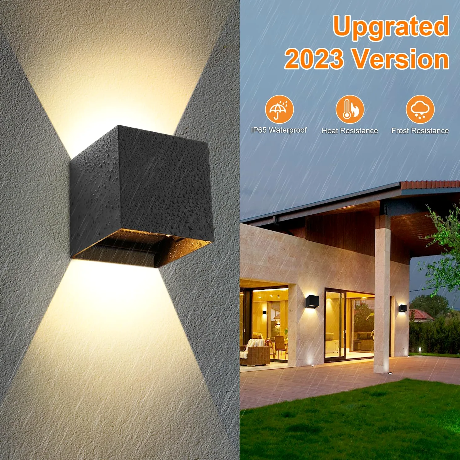 ledmo 4 Pezzi Applique da Parete Interno/Esterno 12W LED Moderno Lampada da Parete Angolo Regolabile del Fascio su e giù Bianco caldo 3000K Applique Esterno Impermeabile IP65 Per giardini, corridoi