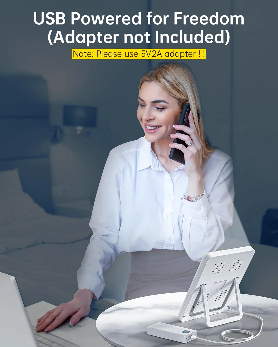 SUXIO Lampada per terapia della luce – 10000 Lux Therapy Light, 3 Timing & Mode Happy Lamp, Touch Control Daylight Lamp con funzione di memoria, scatola portatile per terapia della luce per uso